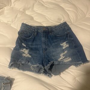 YMI Dream Jean High-waisted blue denim shorts